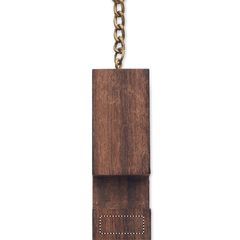 Llavero soporte móvil madera nogal | Frontal Inferior | 15 x 6