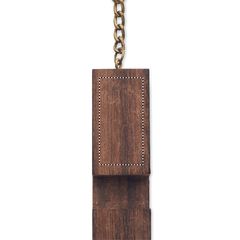 Llavero soporte móvil madera nogal | Frontal Superior | 15 x 30