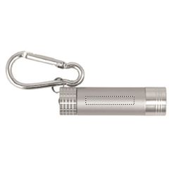 Llavero linterna aluminio para grabado láser logo iluminado | Lateral Izquierdo | 30 x 5