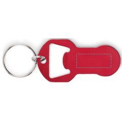Llavero abrebotellas con moneda carro de compra | Lado 2 | 25 x 10