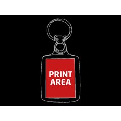 Llavero ABS Grande Personalizable | Delante centro | 32 x 44