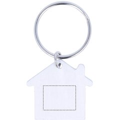 Llavero de aluminio con forma de casa | Frontal | 20 x 15