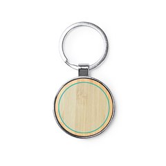 Llavero de bambú con acabado de metal | ZONA3 | 30 x 30