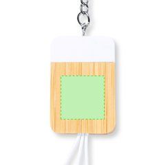 Llavero Cargador Bambú y Mármol | Cara 1 | 20 x 20