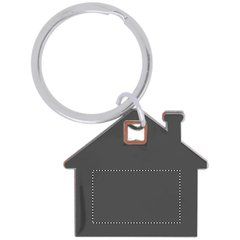 Llavero de casa en acero inox. | Frontal | 25 x 15