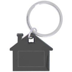 Llavero de casa en acero inox. | Trasero | 25 x 15