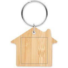 Llavero Casa de Bambú Ecológico | Lado 1 | 25 x 25