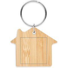 Llavero Casa de Bambú Ecológico | Lado 2 | 25 x 25