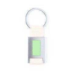 Llavero Cinta Metálico | En la parte metálica cara A | 13 x 25