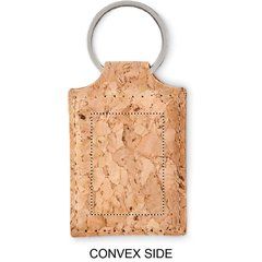 Llavero de Corcho Natural | CONVEX SIDE | 25 x 35