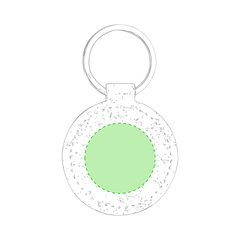 Llavero ecológico de corcho natural | Centrado en el circulo | 30 x 30