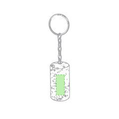 Llavero ecológico con forma de corcho de botella | En el cuerpo del llavero | 30 x 12