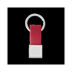 Llavero Elegante de Metal con tira de Pu | Delantera | 15 x 15