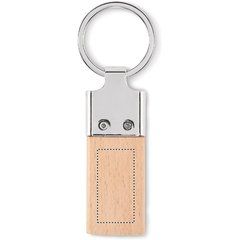 Llavero madera caucho rectangular | SIDE 2 WOOD | 15 x 30
