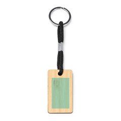 Llavero de madera con cordón en poliéster | ZONA4 | 20 x 25