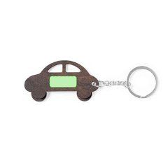 Llavero de Madera forma Coche | Cara B centrado | 20 x 10