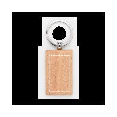 Llavero de madera de haya con anilla | Posterior | 20 x 35