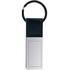 Llavero de metal con cinta de polipiel | Trasero | 15 x 30