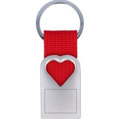 Llavero de metal con forma de corazon | Frontal | 20 x 15