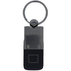 Llavero de Metal y Piel PU | BACK LEATHER PART | 12 x 10