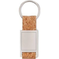 Llavero Metal con Tira de Corcho | BACK LASER | 22 x 27