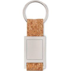 Llavero Metal con Tira de Corcho | Frontal | 20 x 25