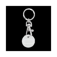 Llavero Metálico Elegante Forma de Moneda | Delantera | 20 x 8