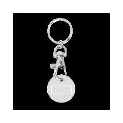 Llavero Metálico Elegante Forma de Moneda | Posterior | 20 x 8