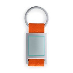 Llavero metálico con tira de color | ZONA1 | 23 x 28