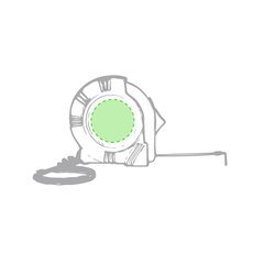 Llavero con mini flexómetro de 1 metro | Area 1 | 18 x 18