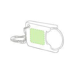 Llavero monocolor con moneda para el carro | En la superficie plana del llavero