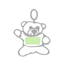 Llavero osito de peluche con camiseta | Cara 1 (camiseta oso) | 20 x 10