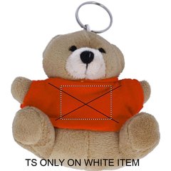 Llavero con osito de peluche personalizado | FRONT TS | 30 x 20