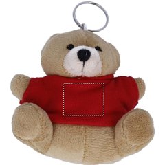 Llavero con osito de peluche personalizado | Frontal | 25 x 20