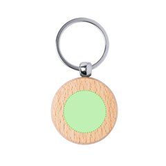 Llavero personalizado de madera natural | Círculo cara A | 25 x 25