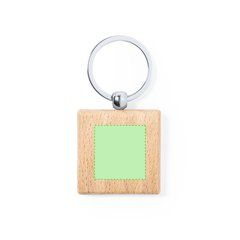 Llavero personalizado de madera natural | cuadrado cara a | 25 x 25