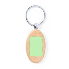 Llavero personalizado de madera natural | En la parte ovalada | 30 x 10