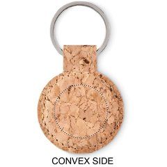 Llavero Redondo de Corcho | CONVEX SIDE | 25 x 25