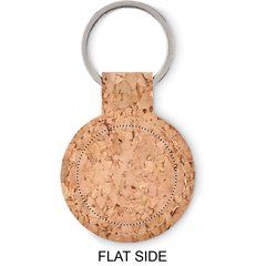 Llavero Redondo de Corcho | FLAT SIDE | 30 x 30