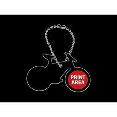 Llavero Reflectante Bici en Amarillo | Rueda Delantera | 18 x 18