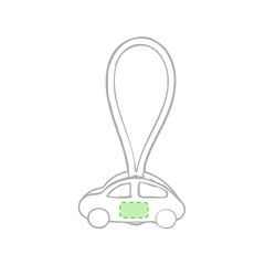 Llavero de silicona con coche metálico 3D | Cara A | 12 x 5