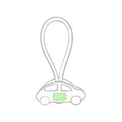 Llavero de silicona con coche metálico 3D | Cara B | 12 x 5