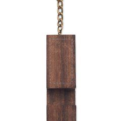 Llavero soporte móvil madera nogal | Frontal Superior | 15 x 30