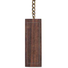 Llavero soporte móvil madera nogal | Trasero | 15 x 50