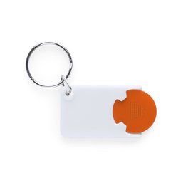 Llavero personalizado con moneda para carro de la compra Naranja