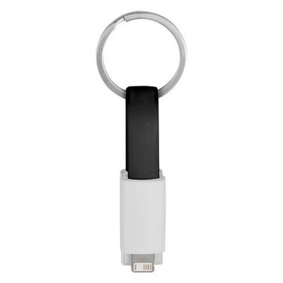 Llavero Cable Cargador 2 en 1 Blanco/Negro