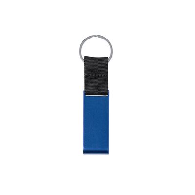 Llavero soporte aluminio reciclado Azul