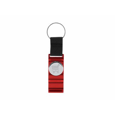 Llavero con moneda y soporte Roj