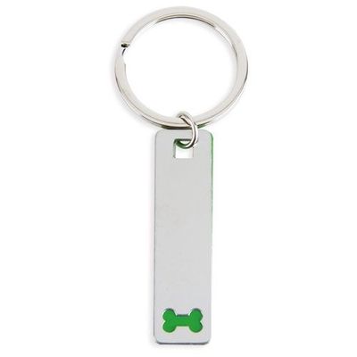 Llavero Placa Metal con Hueso