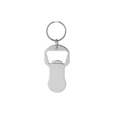 Llavero con moneda carro y abridor de aluminio reciclado Plat